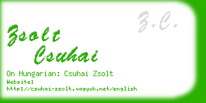 zsolt csuhai business card